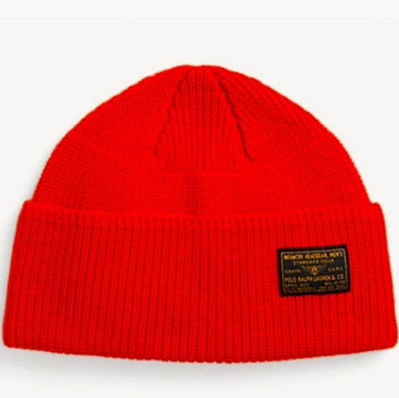 POLO RALPH LAUREN MENS LARGE HALF ZIP FLEECE JACKET AND ORANGE BEENIE - Picture 3 of 4